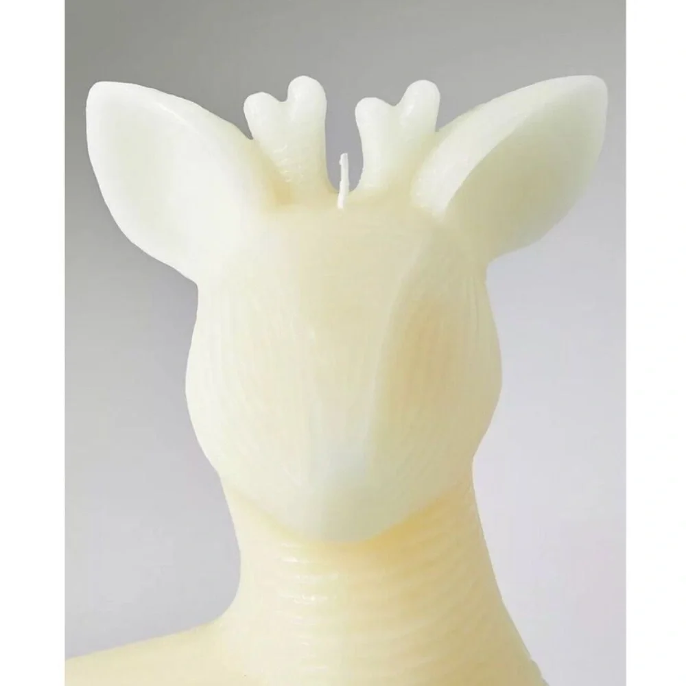 🦌 anthropologie NWT ivory woodland wax reindeer